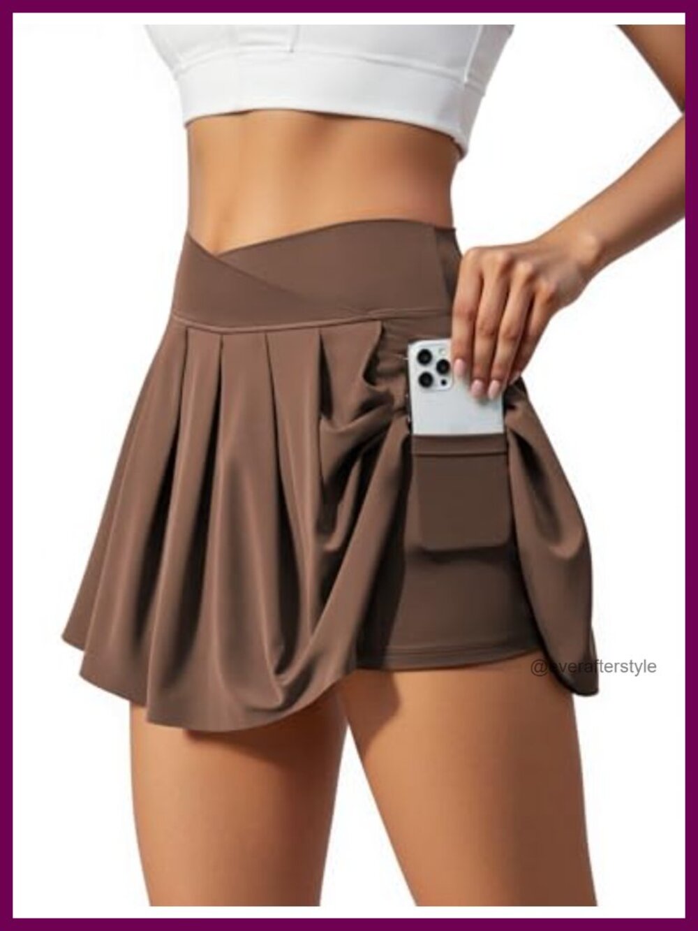 Women's Athletic Tennis Skort with Built-in Shorts & Pockets